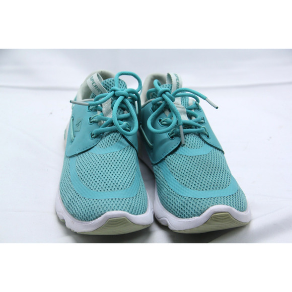Sperry CrossJack Seas 3 Eye Shoes Women’s 8.5 Teal Blue Boat Sneakers STS85683 - Picture 2 of 7